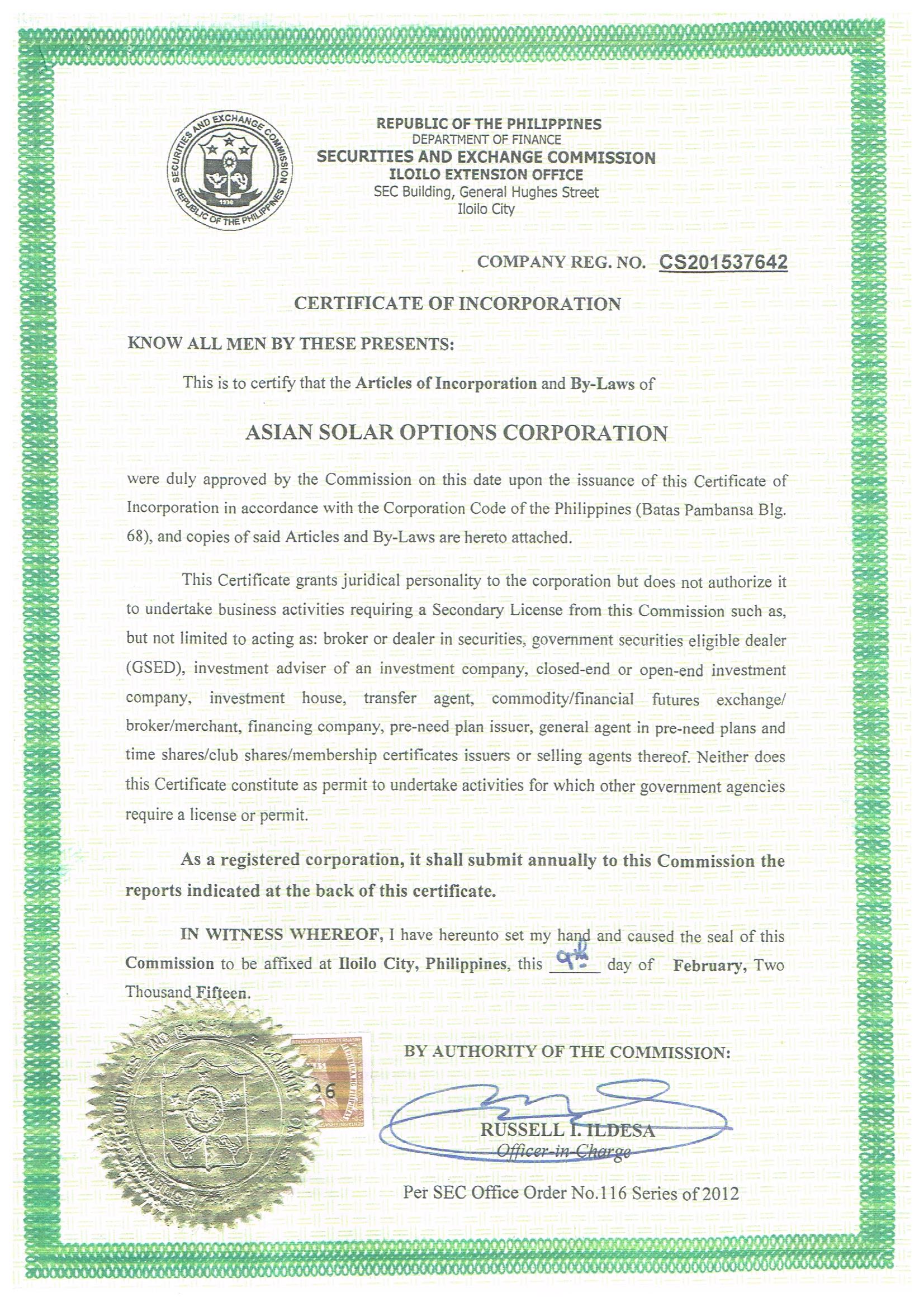 Asian Solar Options Corp. - Powering the Philippines' Clean Energy Future